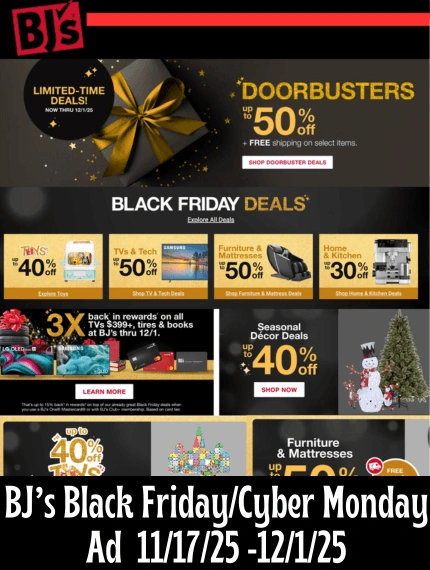 BJs Black Friday Cyber Monday ad 2025 (1)