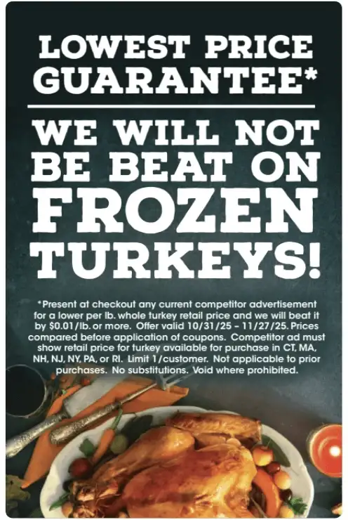 Price rite 2025 low price turkey gaurentee 2025