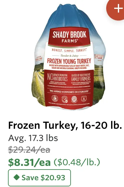 Wegmans $.48lb Buffalo