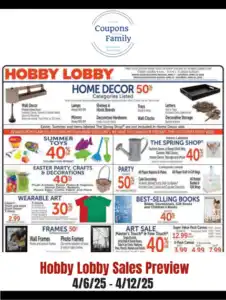 Hobby Lobby Ad This week 4_6_25