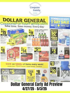 Dollar General Ad Preview 4_27_25