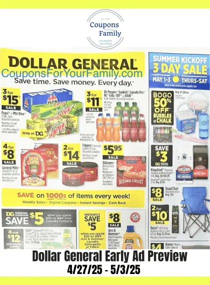 Dollar General Ad Preview 4_27_25