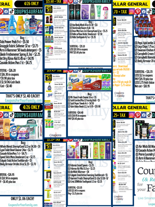 Dollar General Coupon Deals 4_26_25