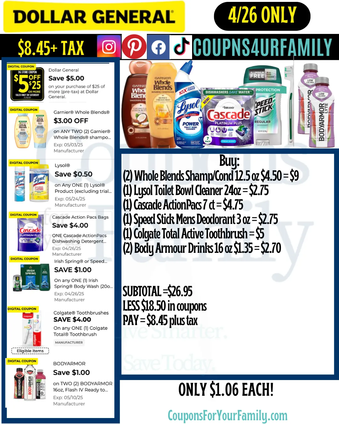 Dollar General Coupon Scenarios 4_26_25 #3 Dollar General Coupon Scenarios 4_26_25 #3
