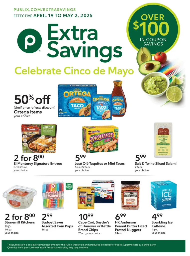 Publix Extra Savings Ad 4_19_25 pg 1