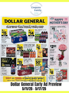Dollar General Ad Preview 5:11:25