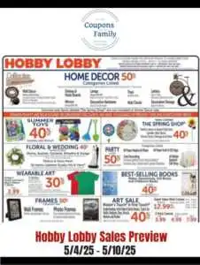 Hobby Lobby Ad This week 5:4:25