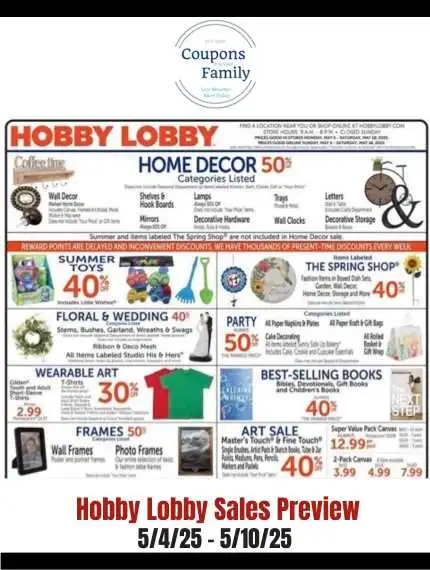 Hobby Lobby Ad This week 5:4:25