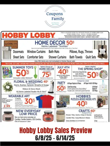 Hobby Lobby Ad This week 6_8_25