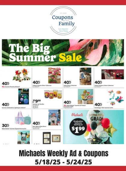 Michaels Weekly Ad & Coupon codes 5_18_25