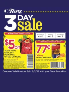 Tops 3 day Sale May 2025