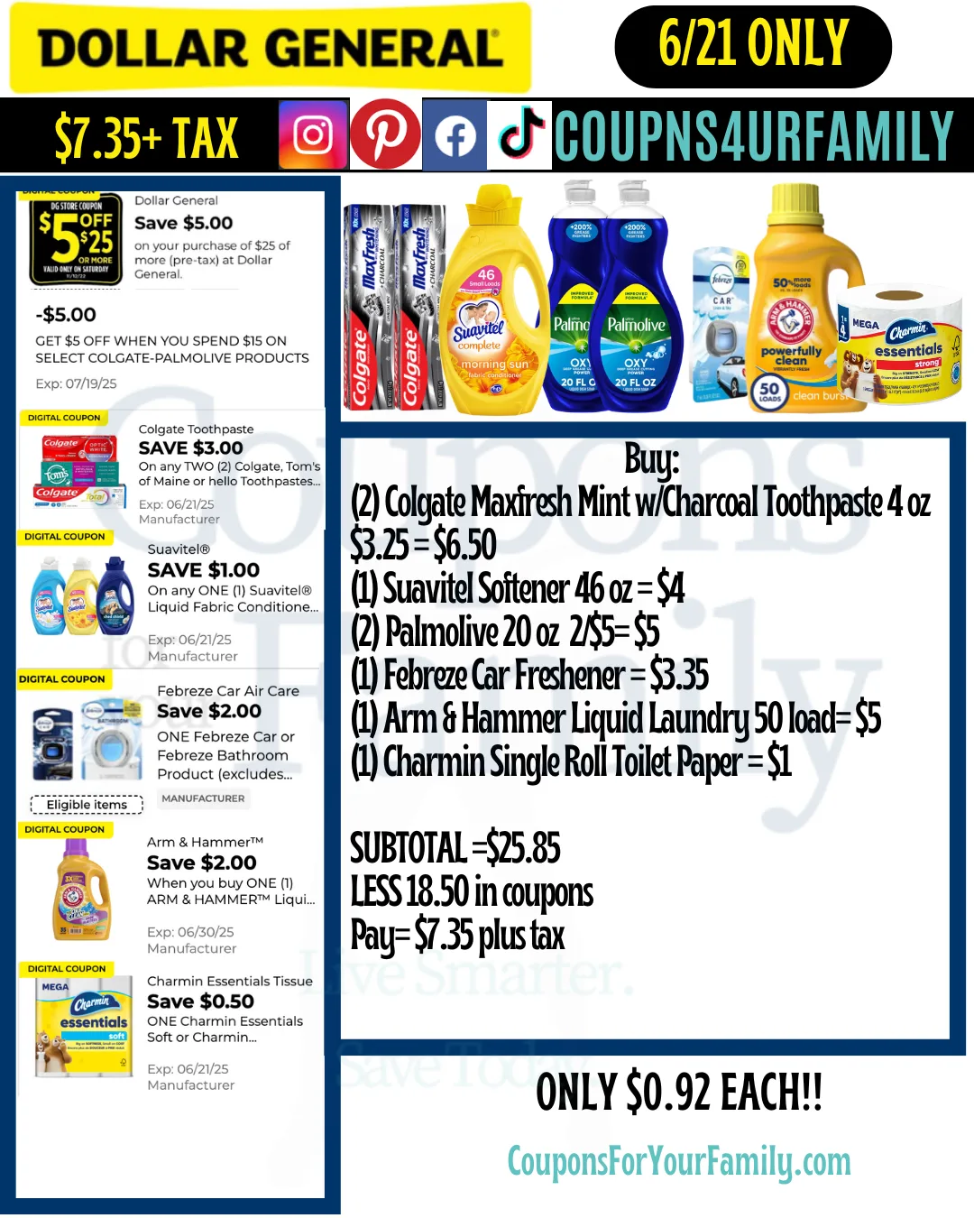 Dollar General Coupon Scenarios 6_21_25 #1 Dollar General Coupon Scenarios 6_21_25 #1