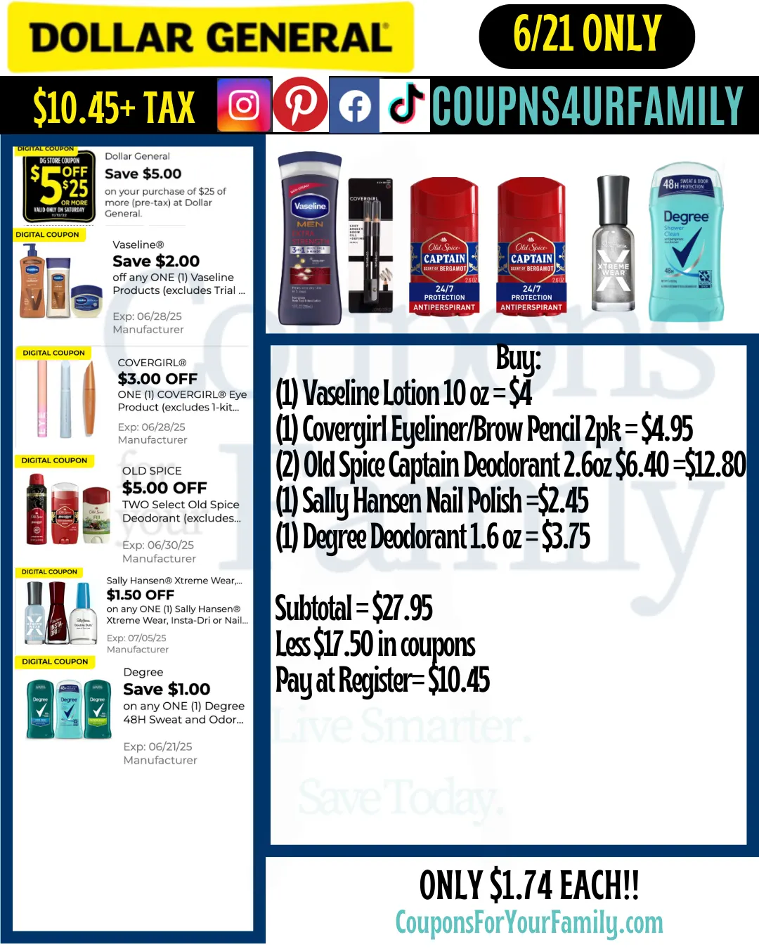 Dollar General Coupon Scenarios 6_21_25 #3 Dollar General Coupon Scenarios 6_21_25 #3