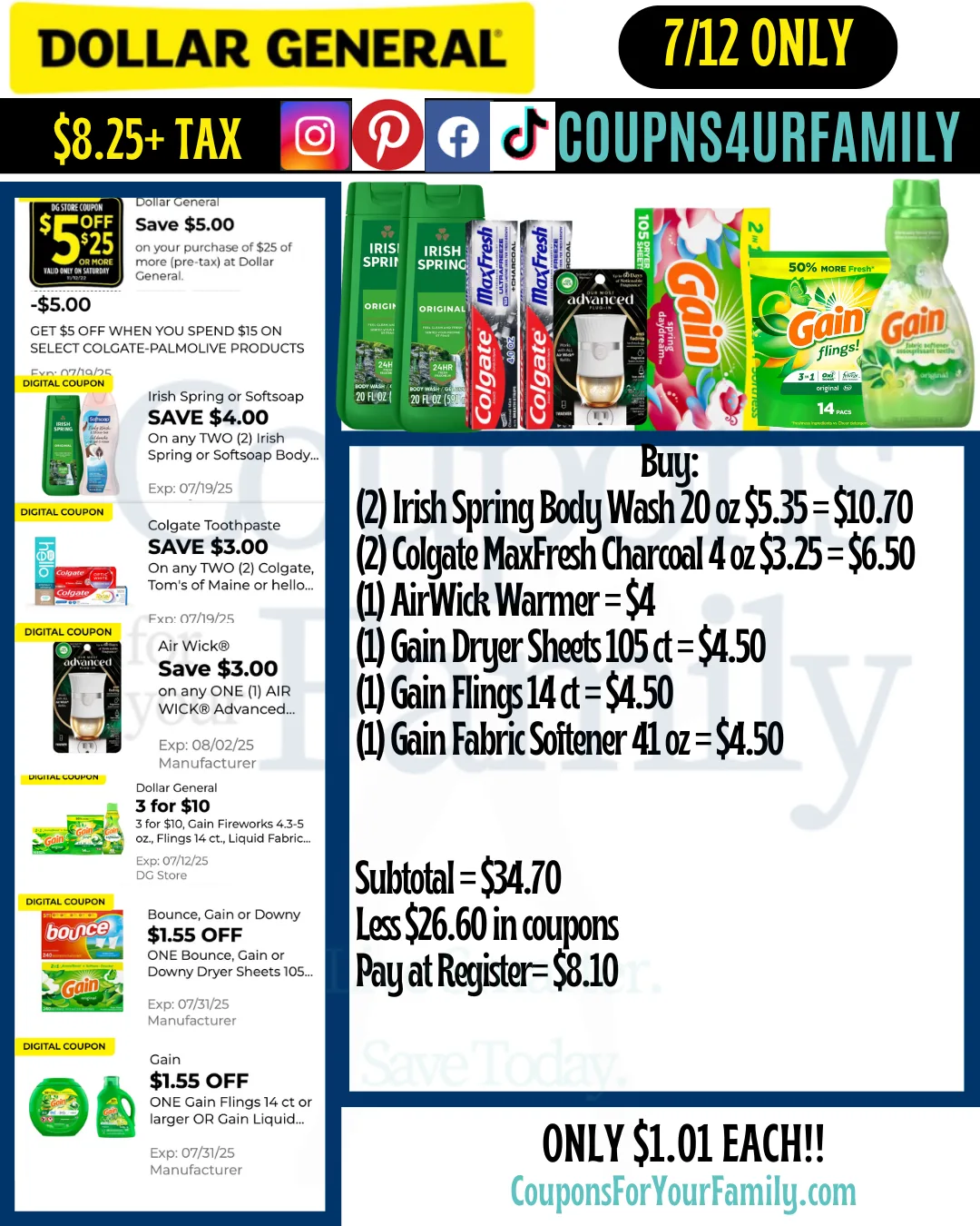 Dollar General Coupon Scenarios 7_12_25 #2 Dollar General Coupon Scenarios 7_12_25 #2