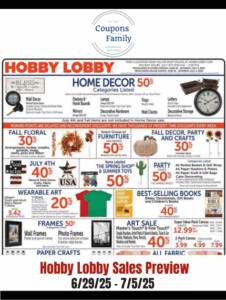 Hobby Lobby Ad This week 6_29_25