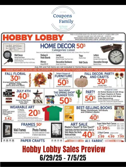 Hobby Lobby Ad This week 6_29_25