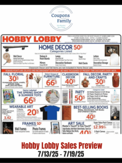 Hobby Lobby Ad This week 7_13_25