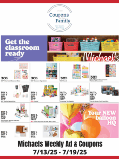 Michaels Weekly Ad & Coupon codes 7_13_25