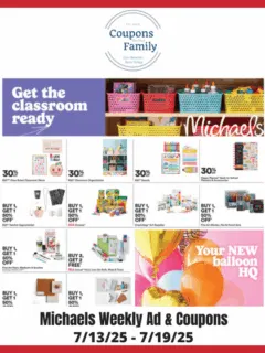 Michaels Weekly Ad & Coupon codes 7_13_25