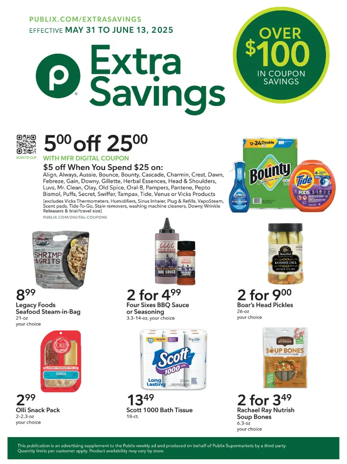 Publix Extra Savings Ad 5_31_25 pg 1