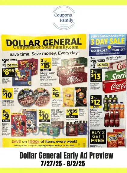 Dollar General Ad Preview 7_27_25