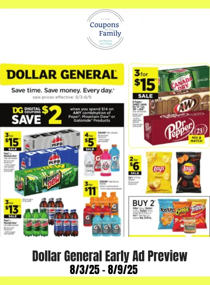 Dollar General Ad Preview 8_3_25