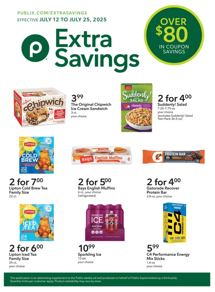 Publix Extra Savings Ad 7_12_25 pg 1