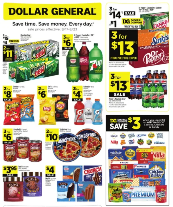 Dollar General Ad 8_17_25 pg 1