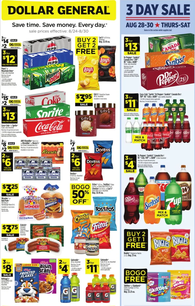Dollar General Ad 8_24_25 pg 1