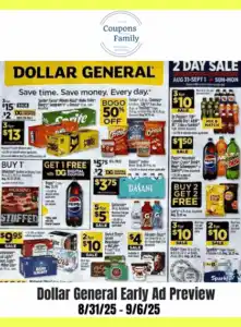 Dollar General Ad Preview 8_31_25