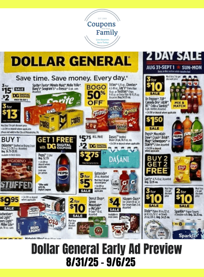 Dollar General Ad Preview 8_31_25