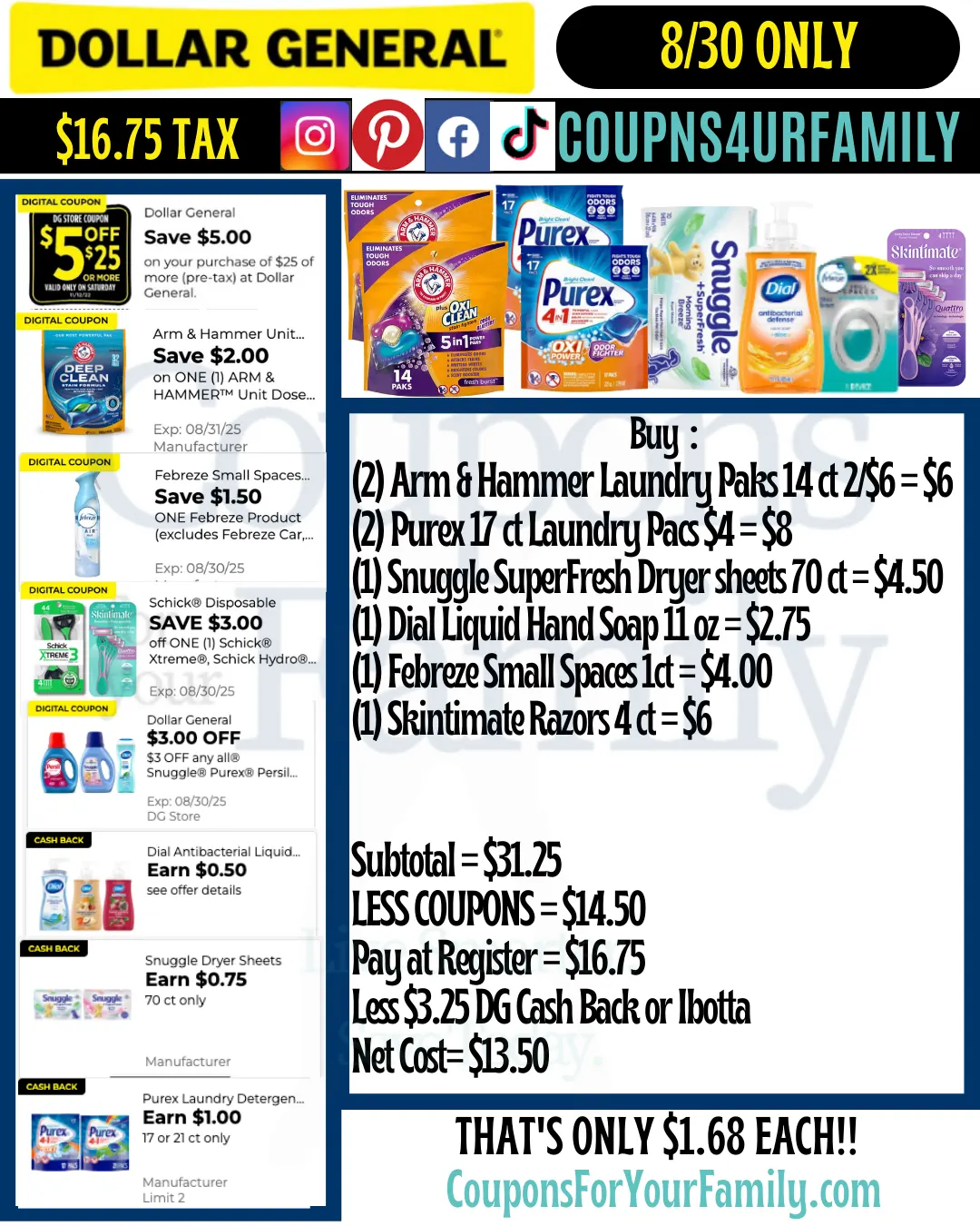 Dollar General Coupon Scenarios 8_30_25 #4 Dollar General Coupon Scenarios 8_30_25 #4