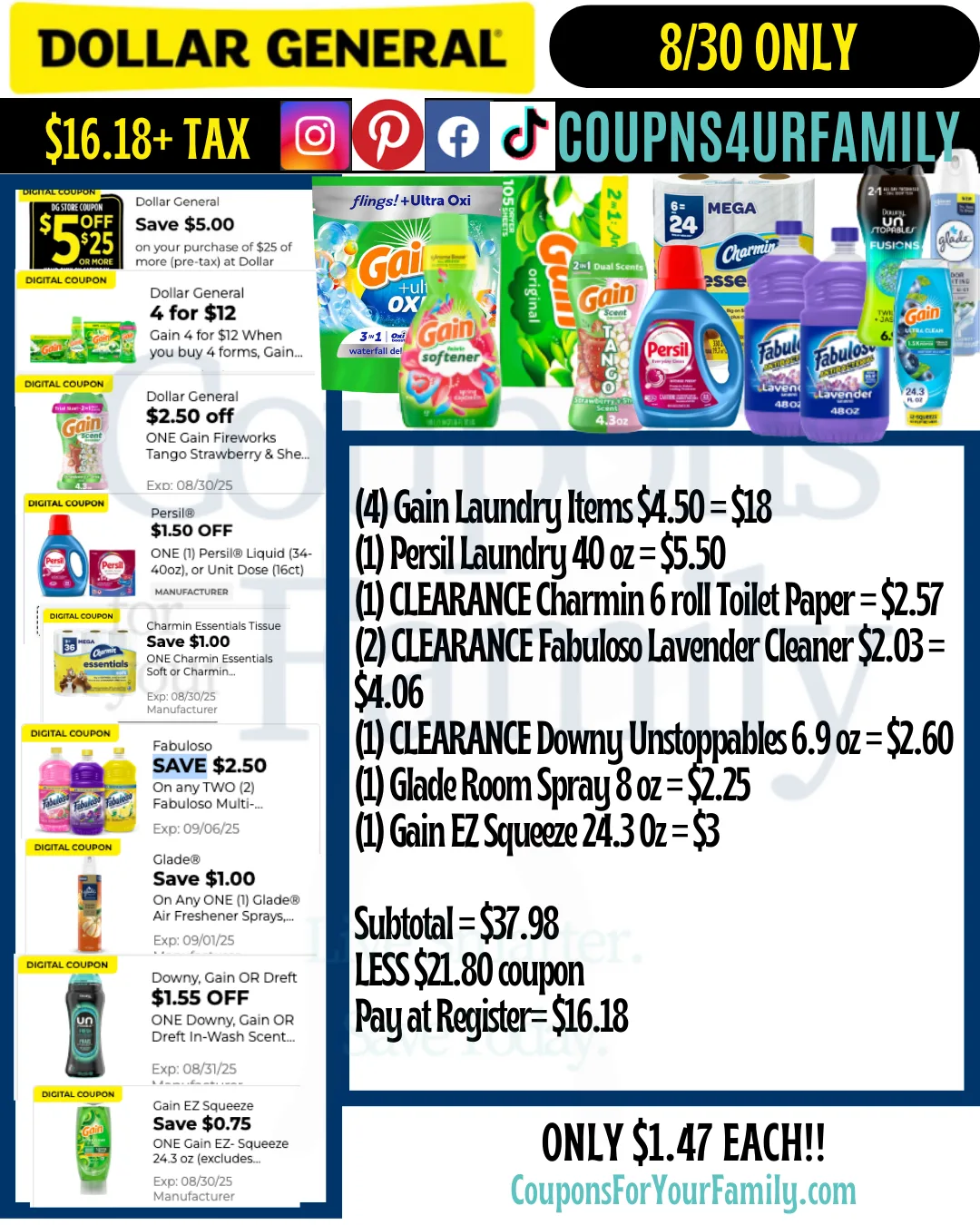 Dollar General Coupon Scenarios 8_30_25 #5 Dollar General Coupon Scenarios 8_30_25 #5