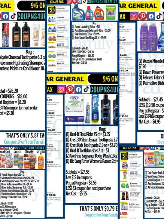 Dollar General Coupon Scenarios 9_6_25