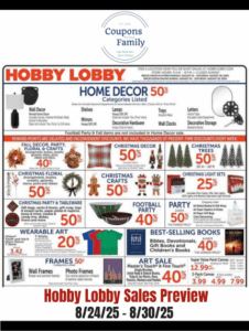 Hobby Lobby Ad This week 8_24_25