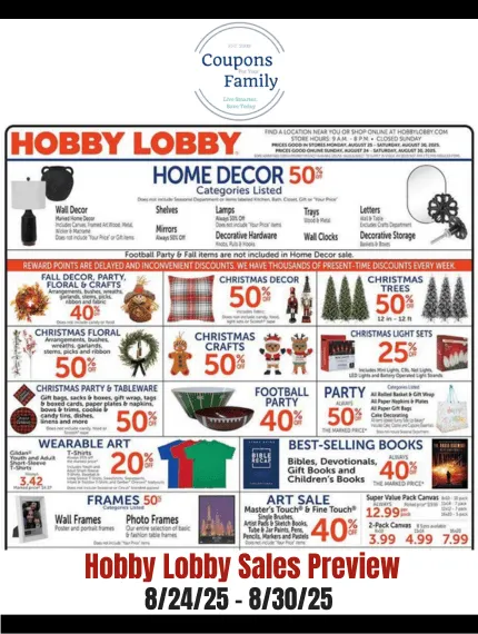 Hobby Lobby Ad This week 8_24_25