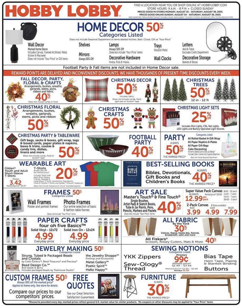 Hobby Lobby Ad this Week 8_24_25 pg 1