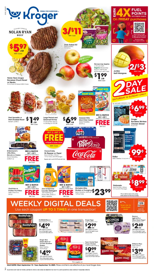 Kroger Ad this week 9_10_25 pg 1