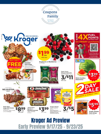 Kroger Weekly Ad Preview 9_17_25