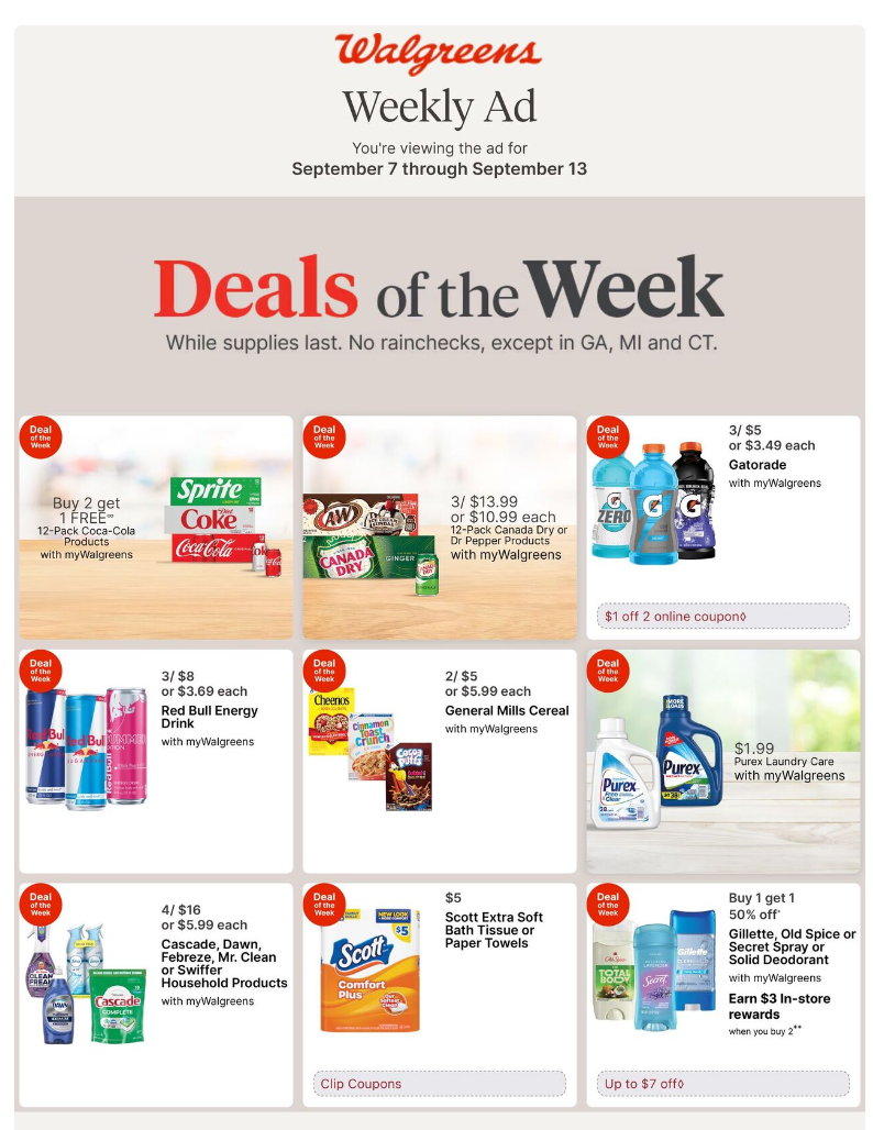Walgreens Ad this week 9_14_25 pg 1