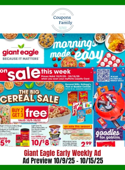 giant eagle weekly ad 10_9_25