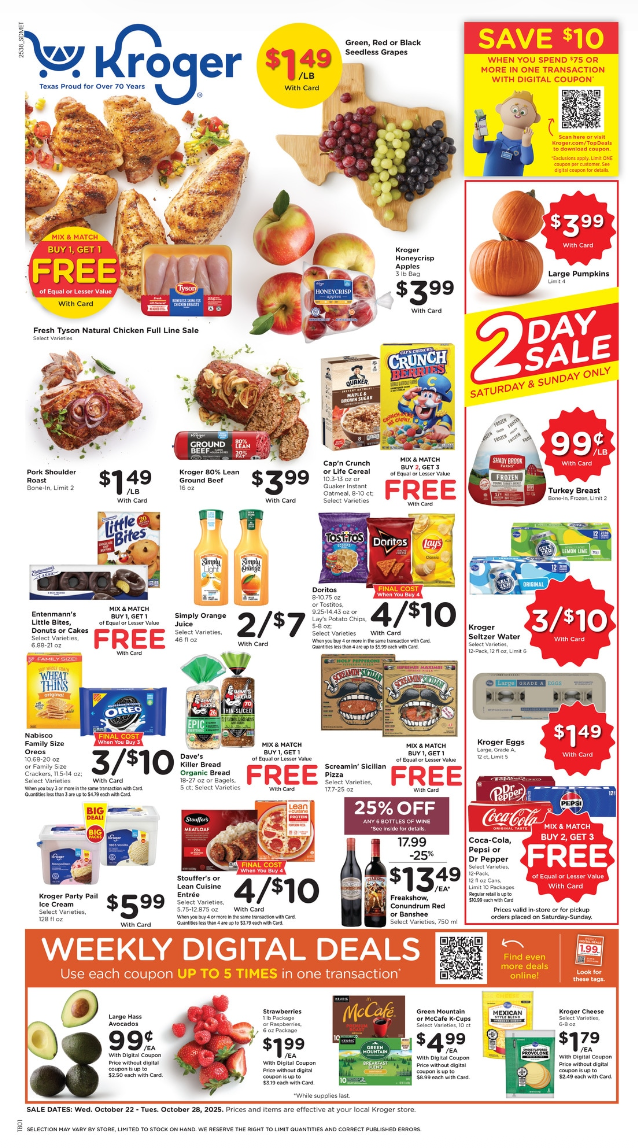 Kroger Ad this week 10_22_25 pg 1