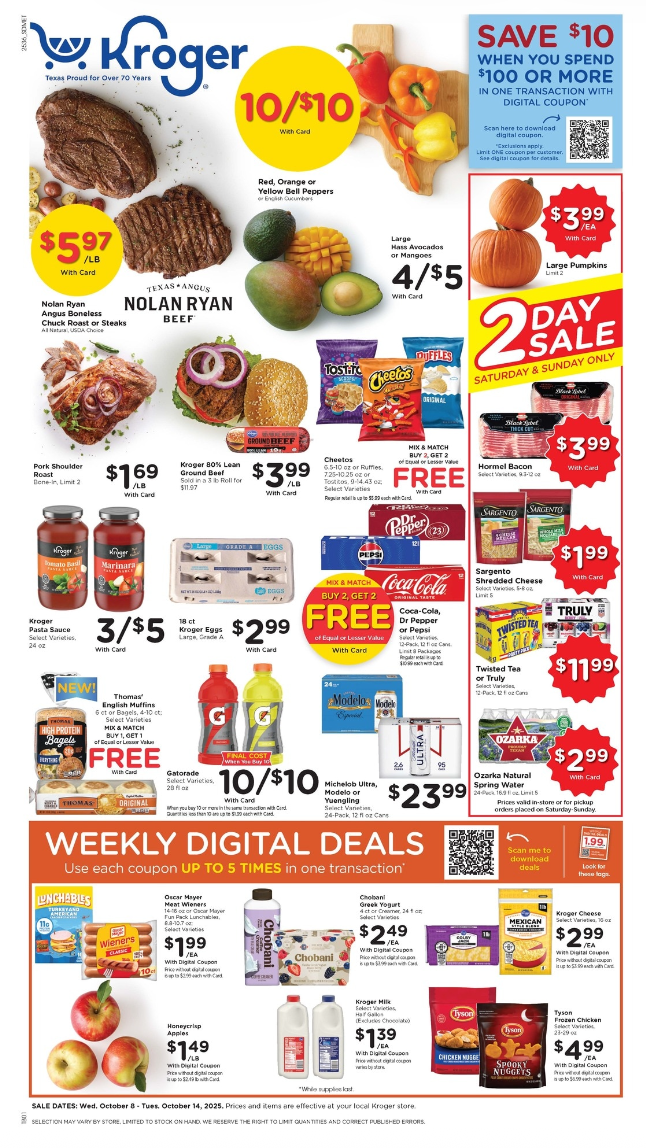 Kroger Ad this week 10_8_25 pg 1