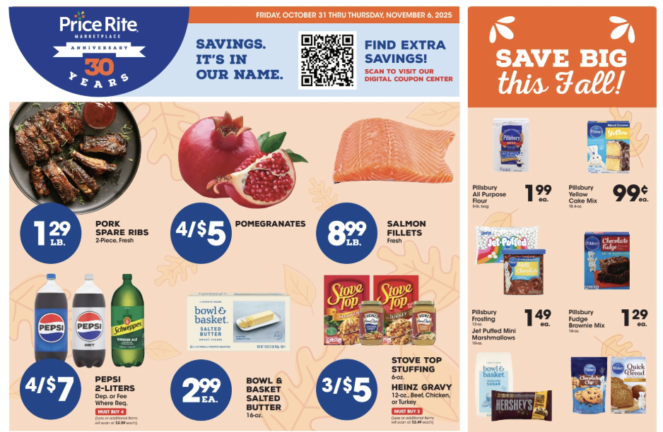 Price Rite Ad this week 10_30_25 pg 1