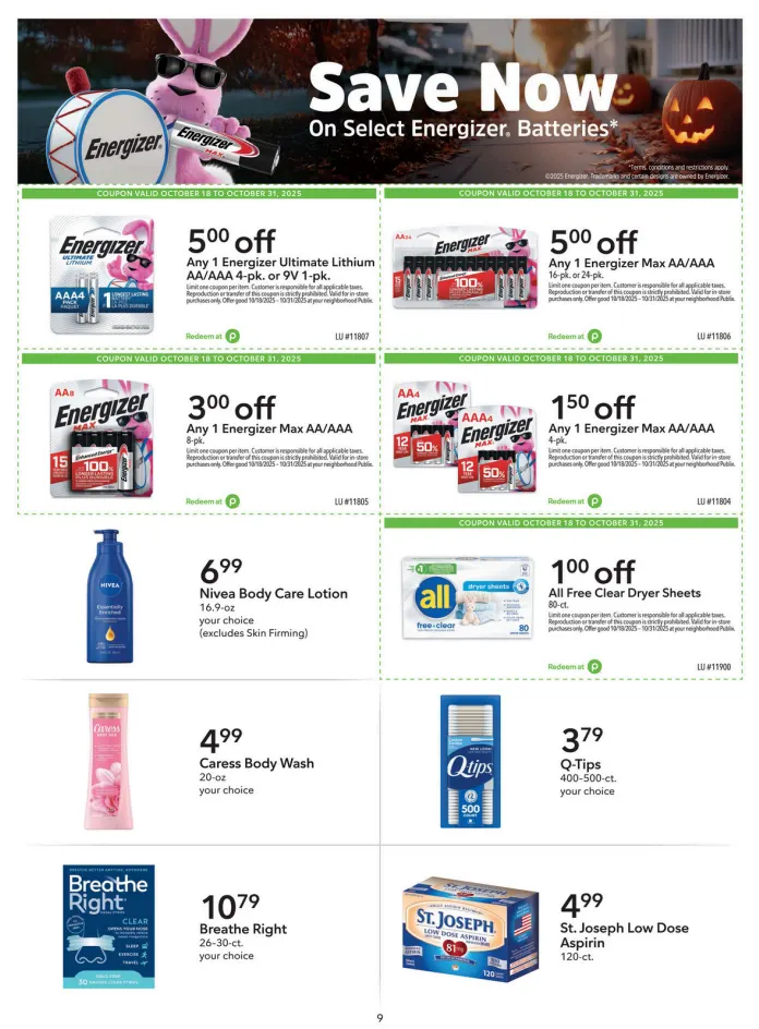 Publix Extra Savings Ad 10_18_25 pg 9