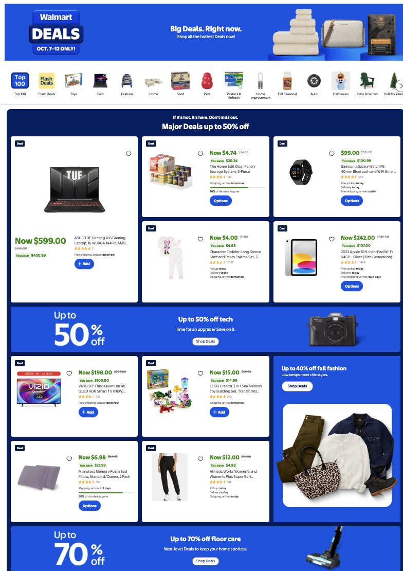 Walmart Weekly Ad 10_7_25 pg 1