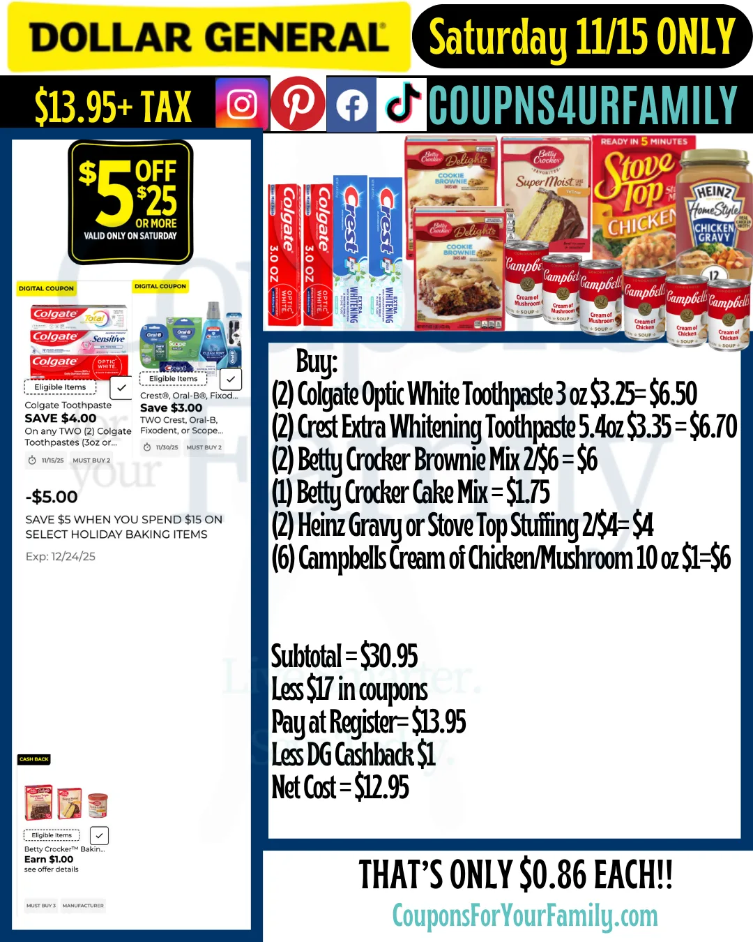 Dollar General Coupon Scenarios 11_15_25 #1 Dollar General Coupon Scenarios 11_15_25 #1