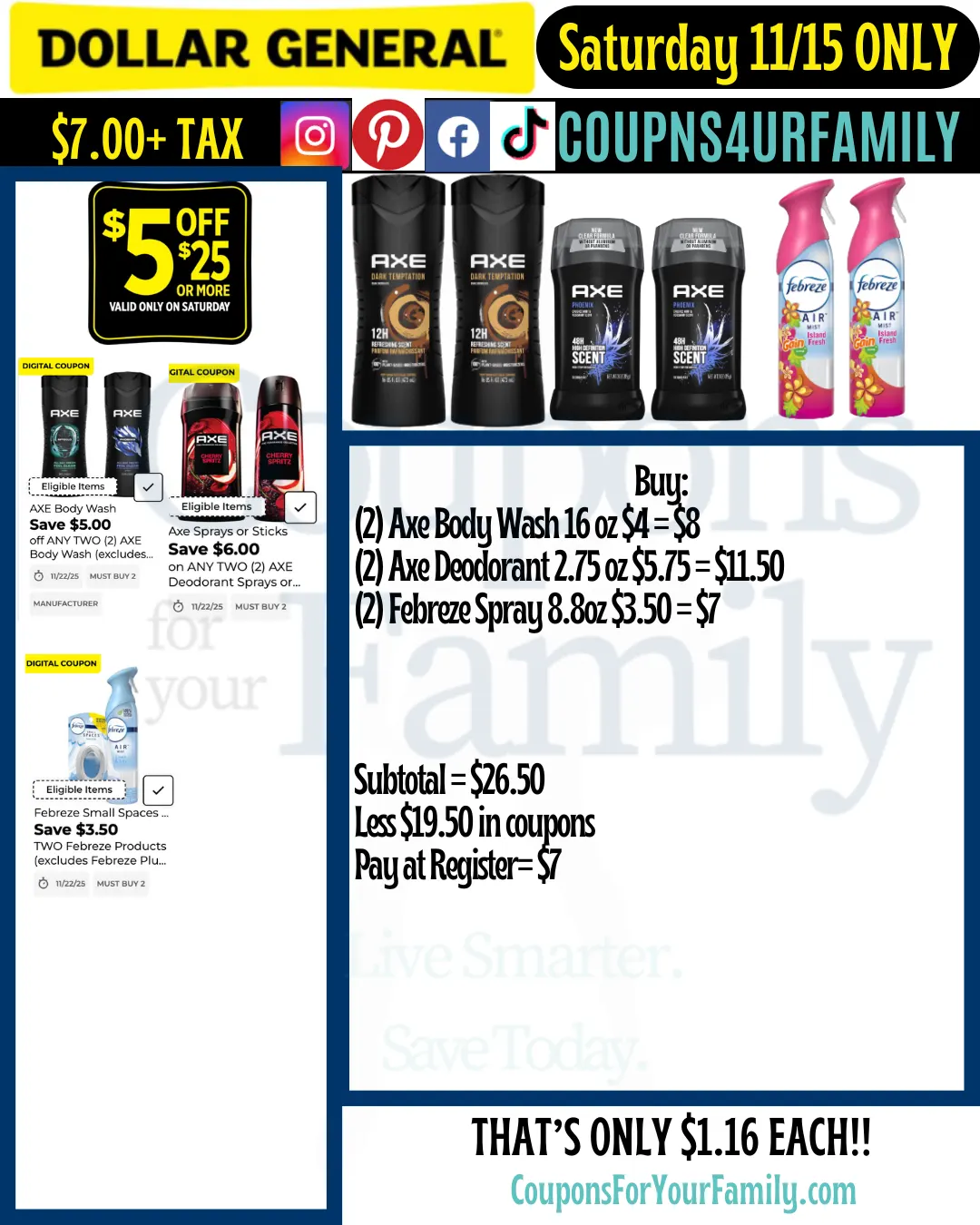 Dollar General Coupon Scenarios 11_15_25 #3 Dollar General Coupon Scenarios 11_15_25 #3