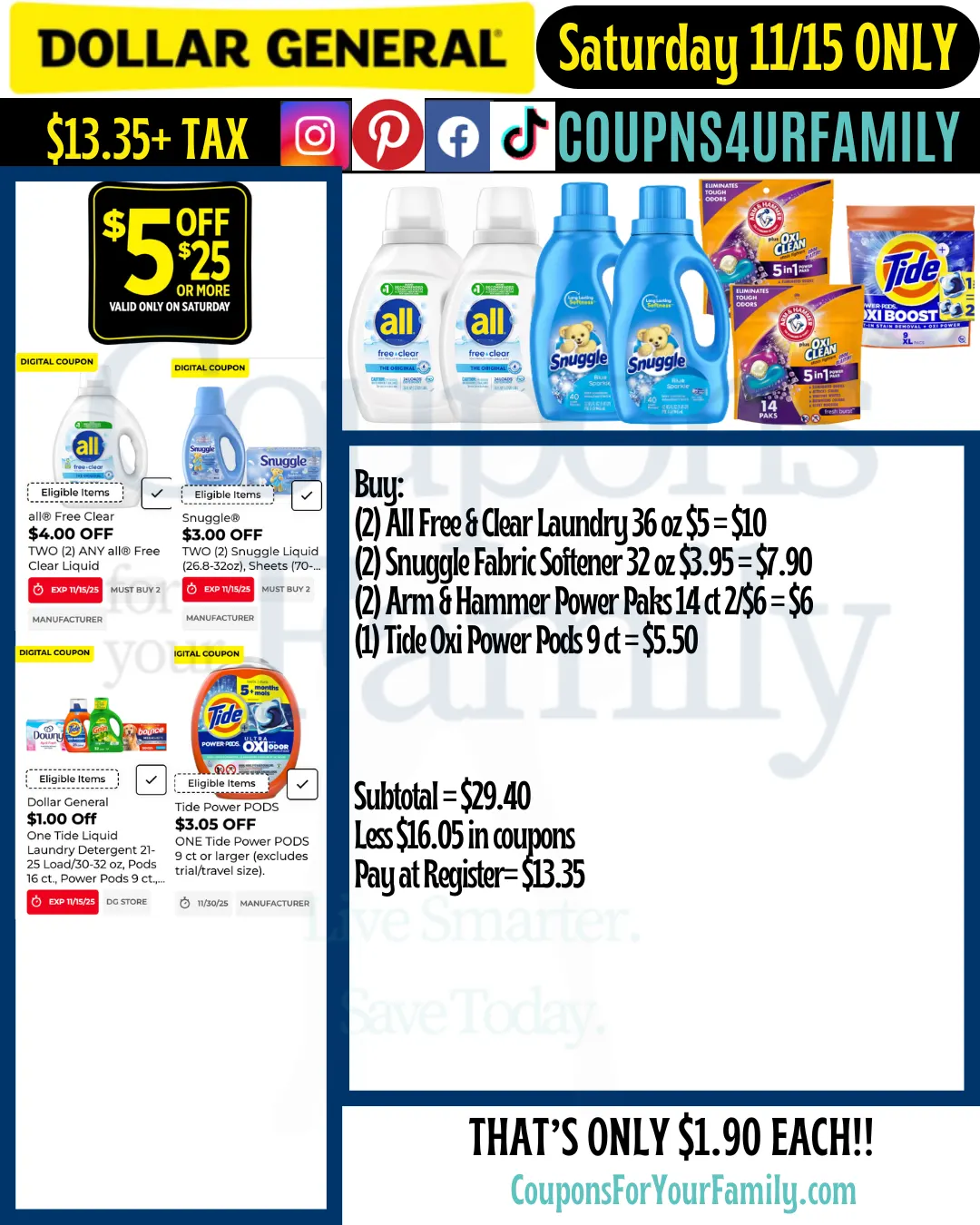 Dollar General Coupon Scenarios 11_15_25 #4 Dollar General Coupon Scenarios 11_15_25 #4
