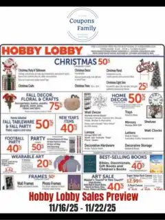 Hobby Lobby Ad This week 11:16:25